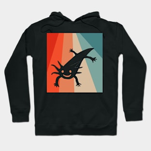 Vintage Axolotl Retro Design Fish Kids Gift Hoodie